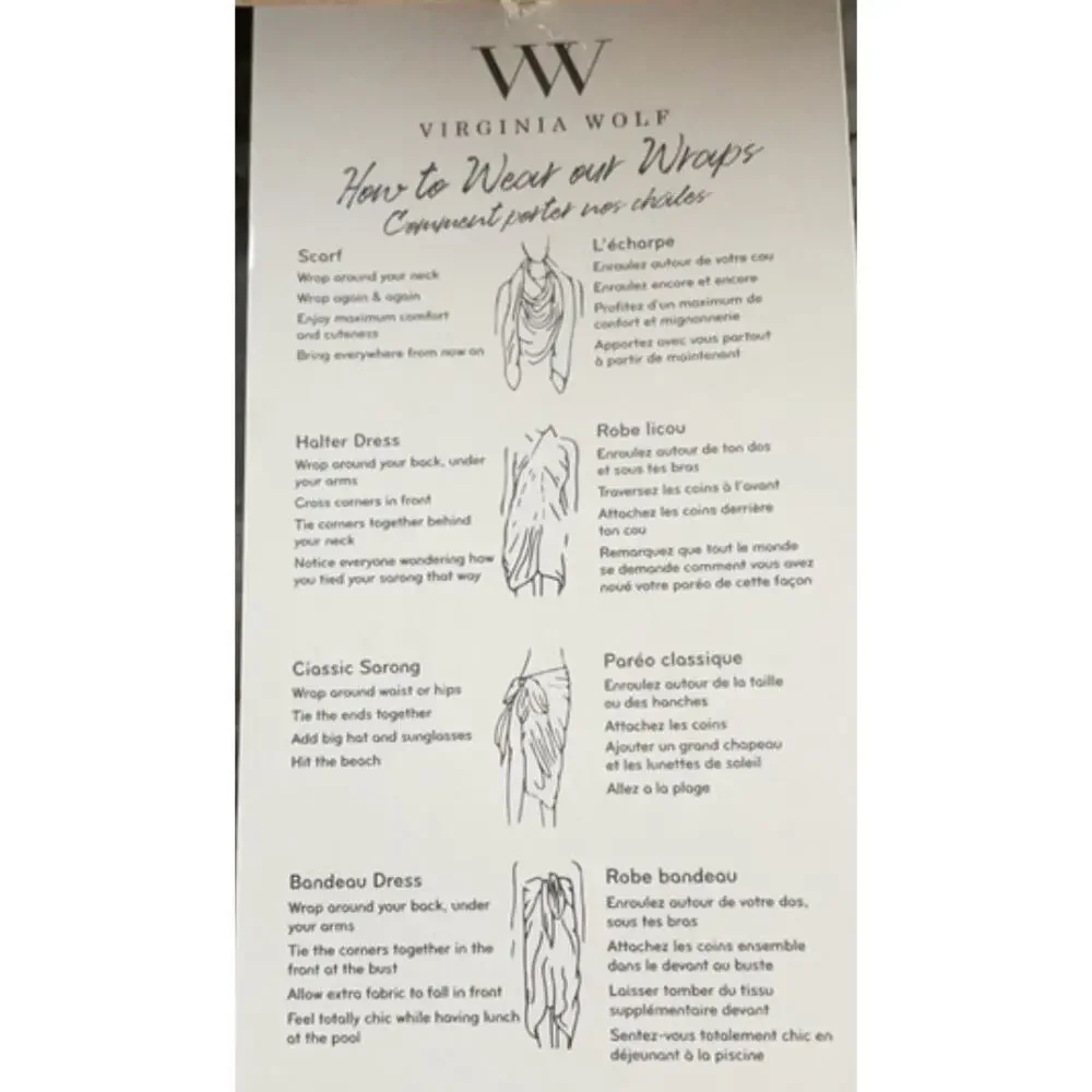 Virginia Wolf Multi Wear Wrap - New With Tags!!